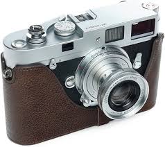 Handgjord läderkameraväska för Leica