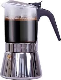 VeoHome Moka Express - Glas & Rostfritt Stål