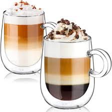 Glastal Dubbla Väggar Kaffeglas 2 x 360 ml