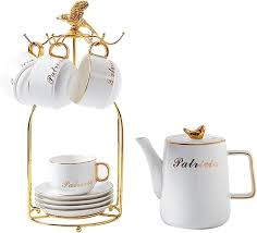 Engelsk Porslinste- och Kaffekoppsuppsättning