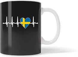 Vacker I Love Sweden Mugg - Perfekt för Stockholm