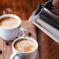 Moka Kaffe Bryggare i Rostfritt Stål