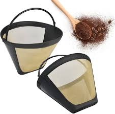 Återanvändbara Guldtonsfilter för Kaffe - 2 st