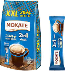MOKATE Klassisk 2-i-1 Sockersfri Kaffestickor med Kräm