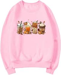 Söt Hösthöst Hoodie med Kaffe Motiv