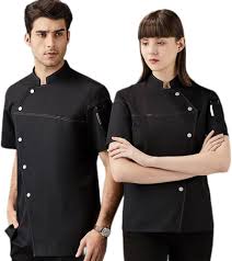 Kockuniform Kortärmad Unisex - Svart