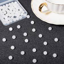 OLYCRAFT 94 st Naturliga Vita Marmorpärlor 8 mm