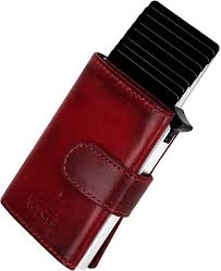 Fa.Volmer ® POP-UP kortfodral av äkta läder – med eller utan myntfack