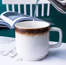 Kaffekopp med Lock - Cappuccinokopp 300 ml i Porslin